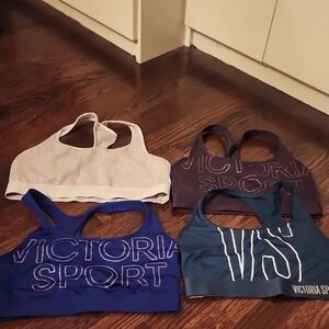 Women's Racerback Sports Bra Set - Blue, Purple, White